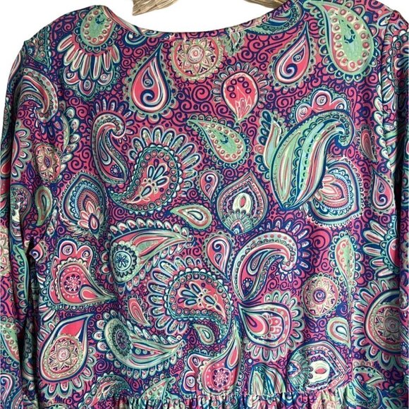 SIMPLY Southern Colorful Paisley Size 12 Women’s Tunic Top or Dress Size Medium - Picture 8 of 10